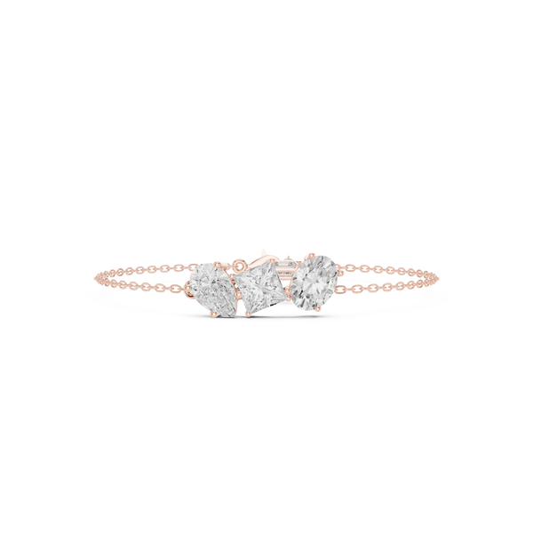 Emerald Square Princess 3.60 Carat Lab Grown Diamond Bracelet
