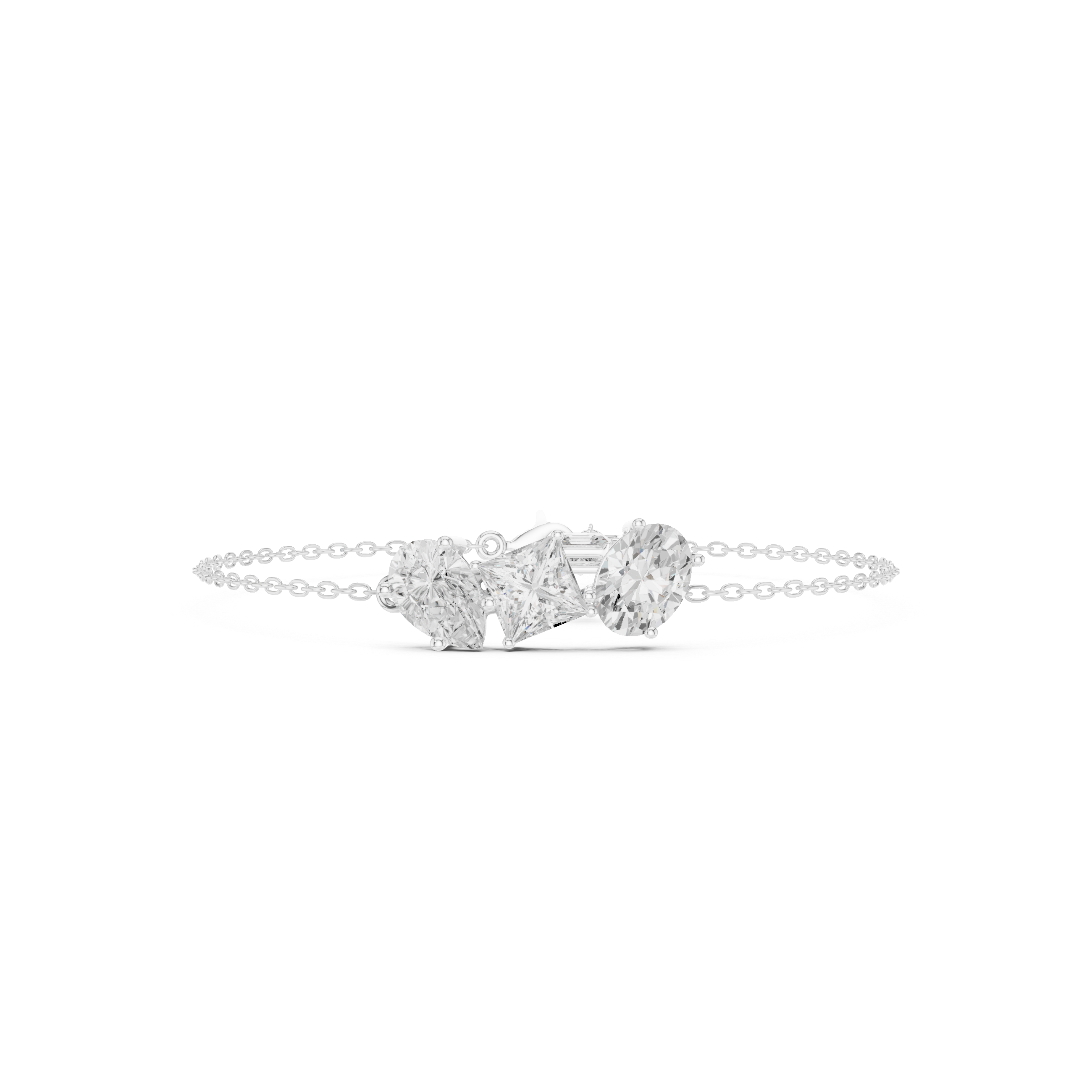 Emerald Square Princess 3.60 Carat Lab Grown Diamond Bracelet
