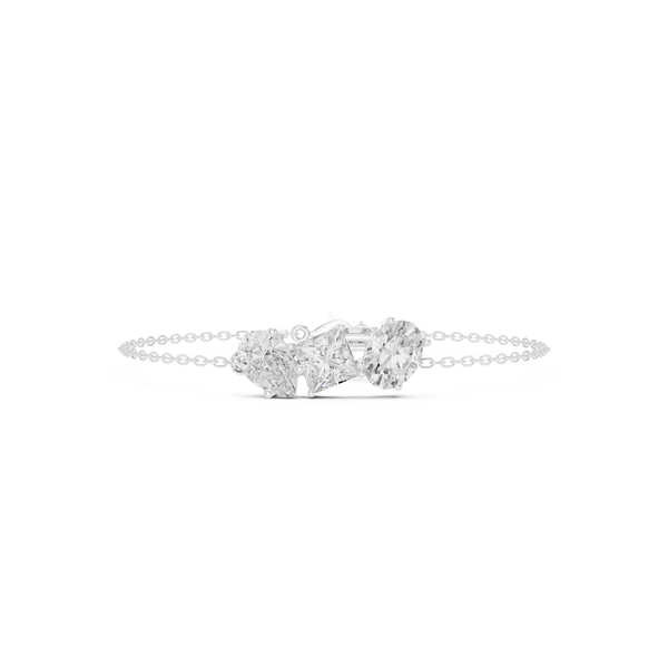 Emerald Square Princess 3.60 Carat Lab Grown Diamond Bracelet