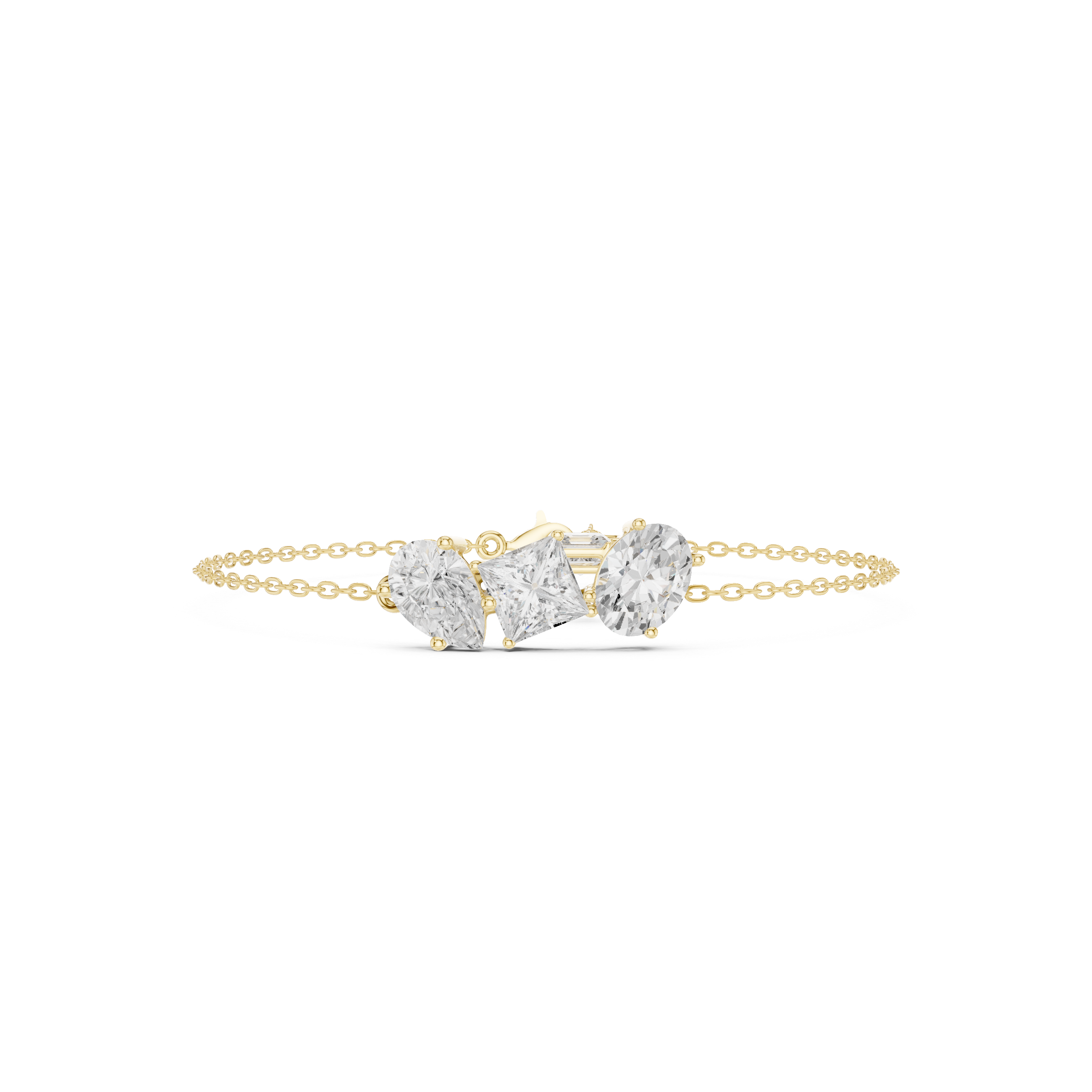 Emerald Square Princess 3.60 Carat Lab Grown Diamond Bracelet