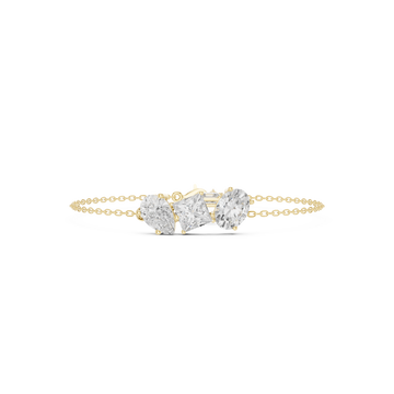 Emerald Square Princess 3.60 Carat Lab Grown Diamond Bracelet