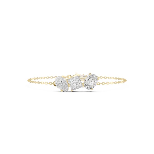 Emerald Square Princess 3.60 Carat Lab Grown Diamond Bracelet