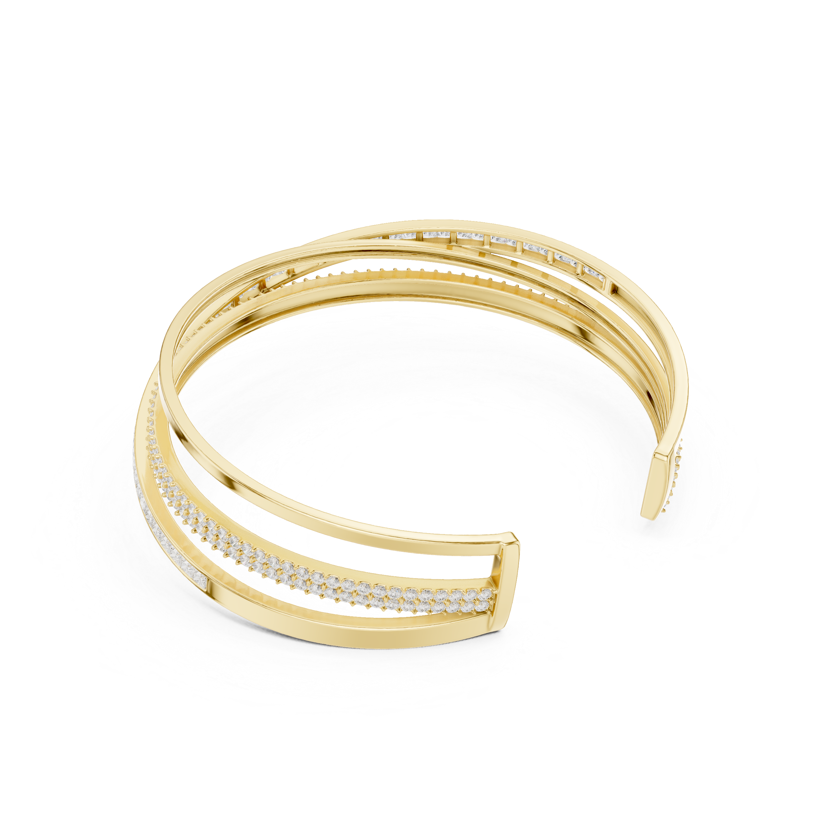 Round Princess 4.63 Carat Lab Grown Diamond Bracelet