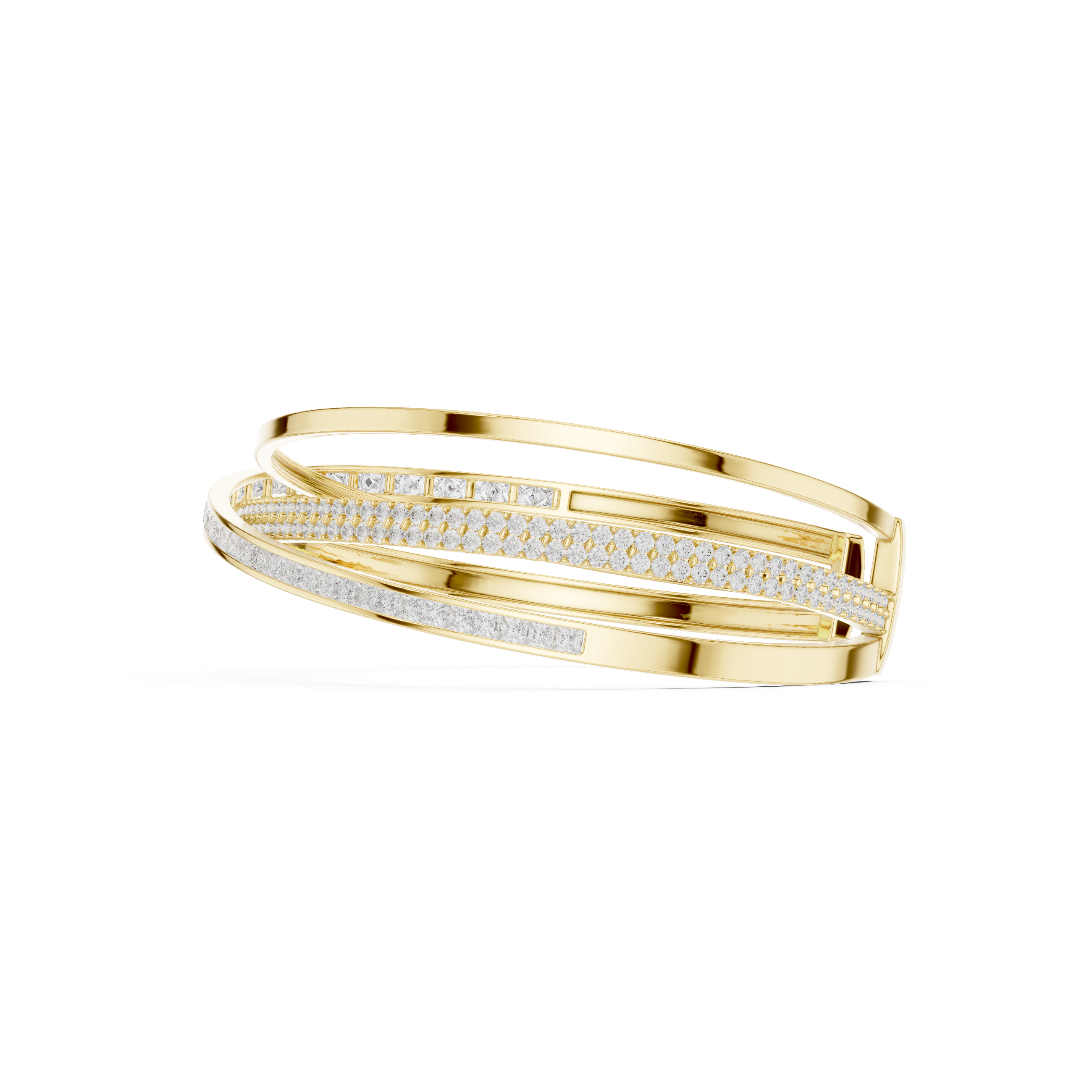 Round Princess 4.63 Carat Lab Grown Diamond Bracelet