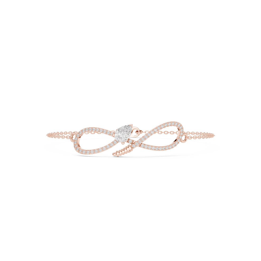 Round Pear 0.55 Carat Lab Grown Diamond Bracelet