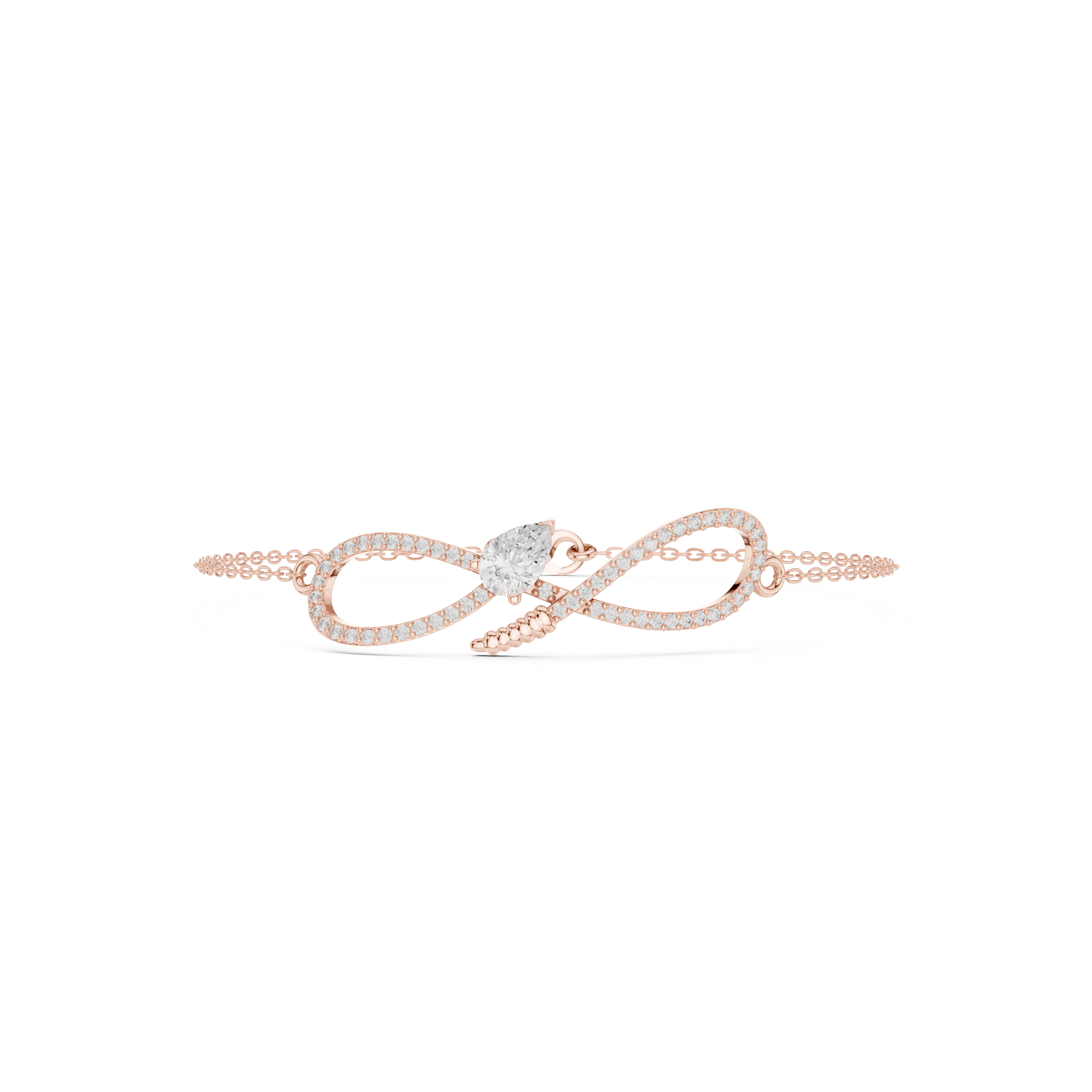 Round Pear 0.55 Carat Lab Grown Diamond Bracelet