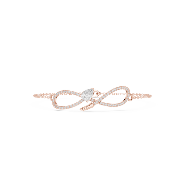 Round Pear 0.55 Carat Lab Grown Diamond Bracelet