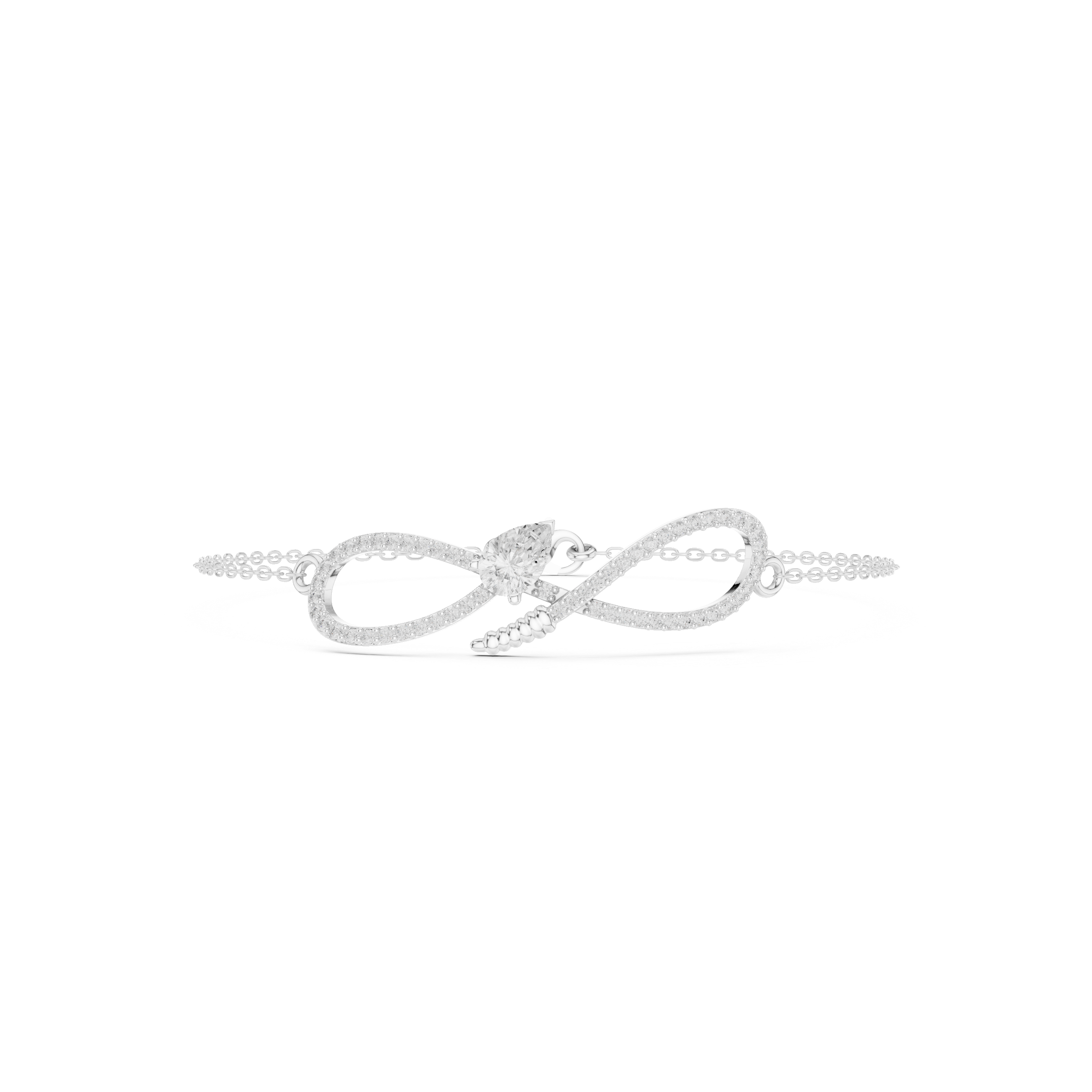 Round Pear 0.55 Carat Lab Grown Diamond Bracelet