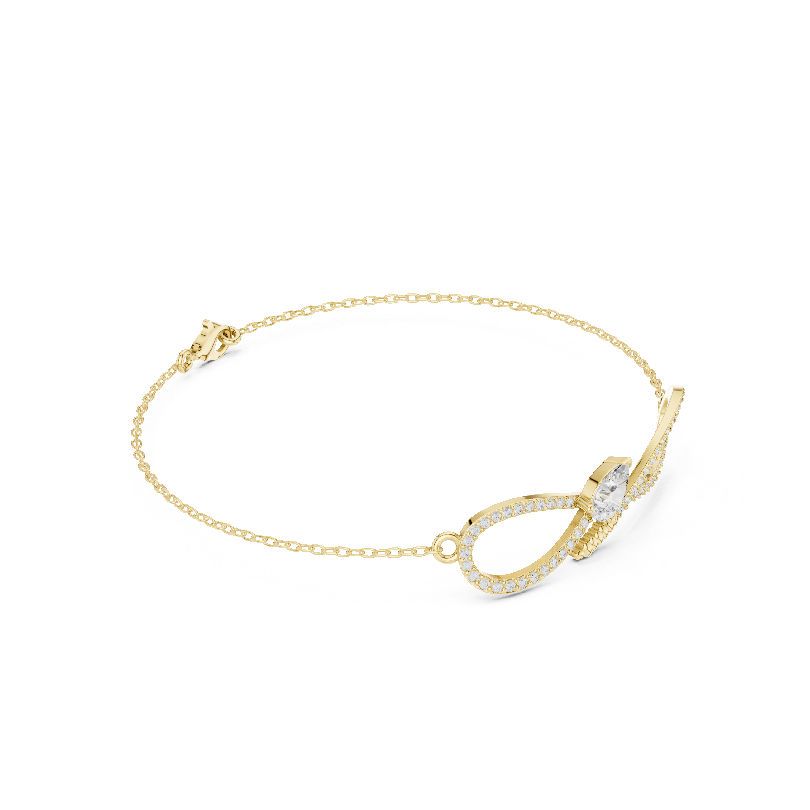 Round Pear 0.55 Carat Lab Grown Diamond Bracelet