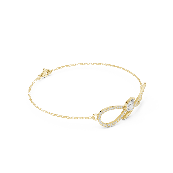 Round Pear 0.55 Carat Lab Grown Diamond Bracelet