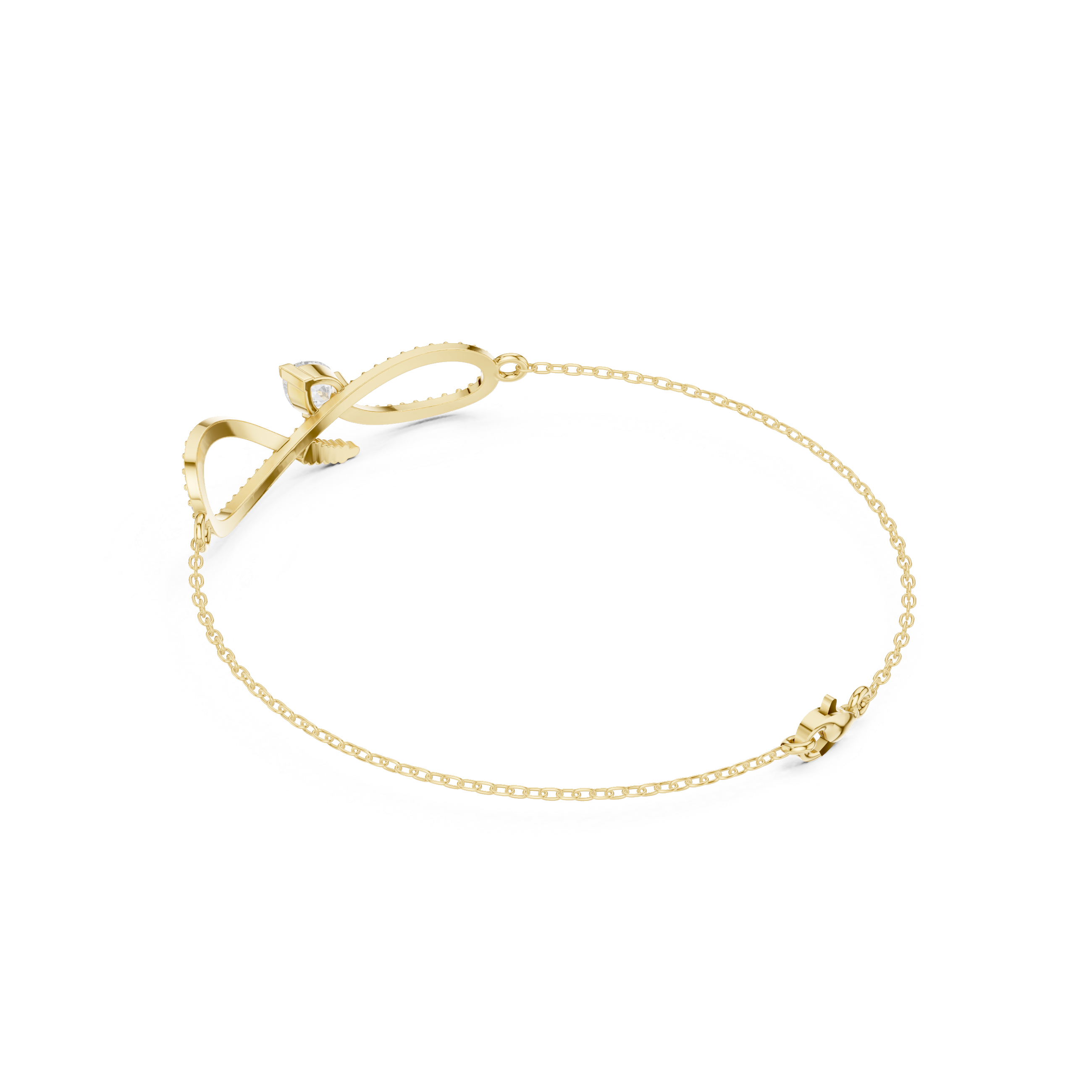 Round Pear 0.55 Carat Lab Grown Diamond Bracelet