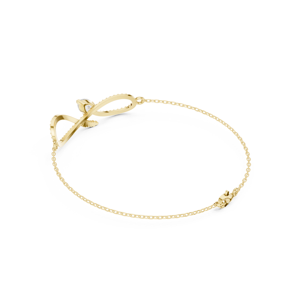 Round Pear 0.55 Carat Lab Grown Diamond Bracelet