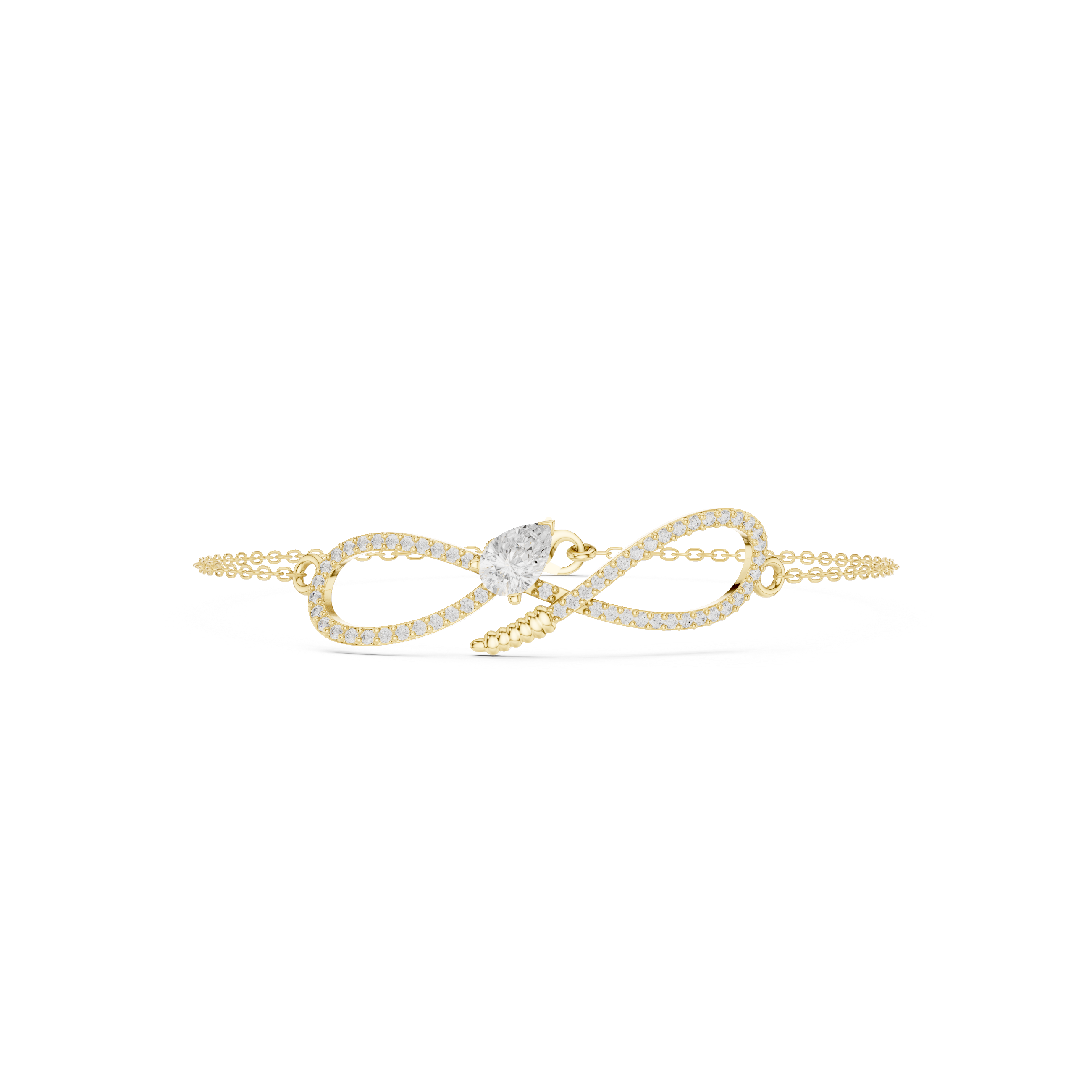 Round Pear 0.55 Carat Lab Grown Diamond Bracelet