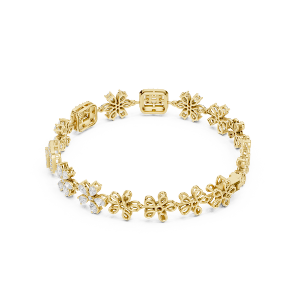 Marquise Pear Round 3.83 Carat Lab Grown Diamond Bracelet