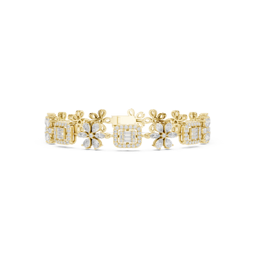 Marquise Pear Round 3.83 Carat Lab Grown Diamond Bracelet