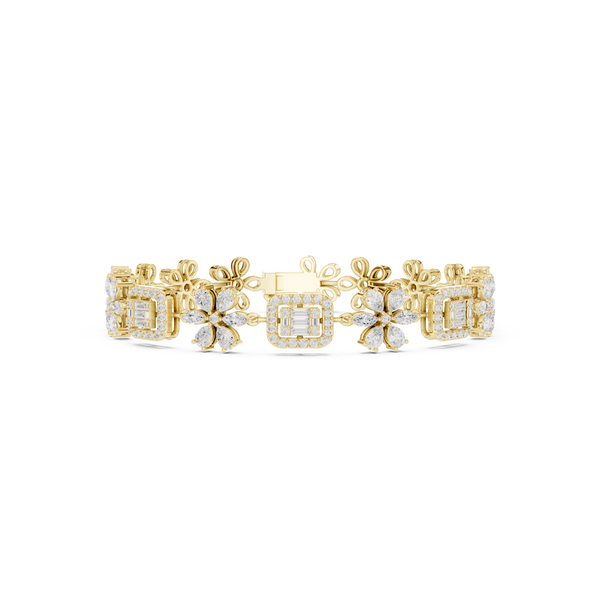 Marquise Pear Round 3.83 Carat Lab Grown Diamond Bracelet