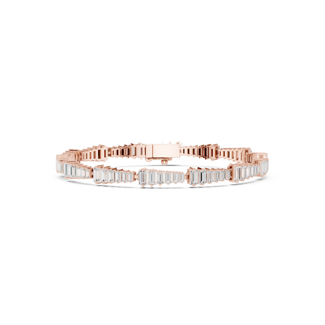 Straight Baguette 3.94 Carat Lab Grown Diamond Bracelet