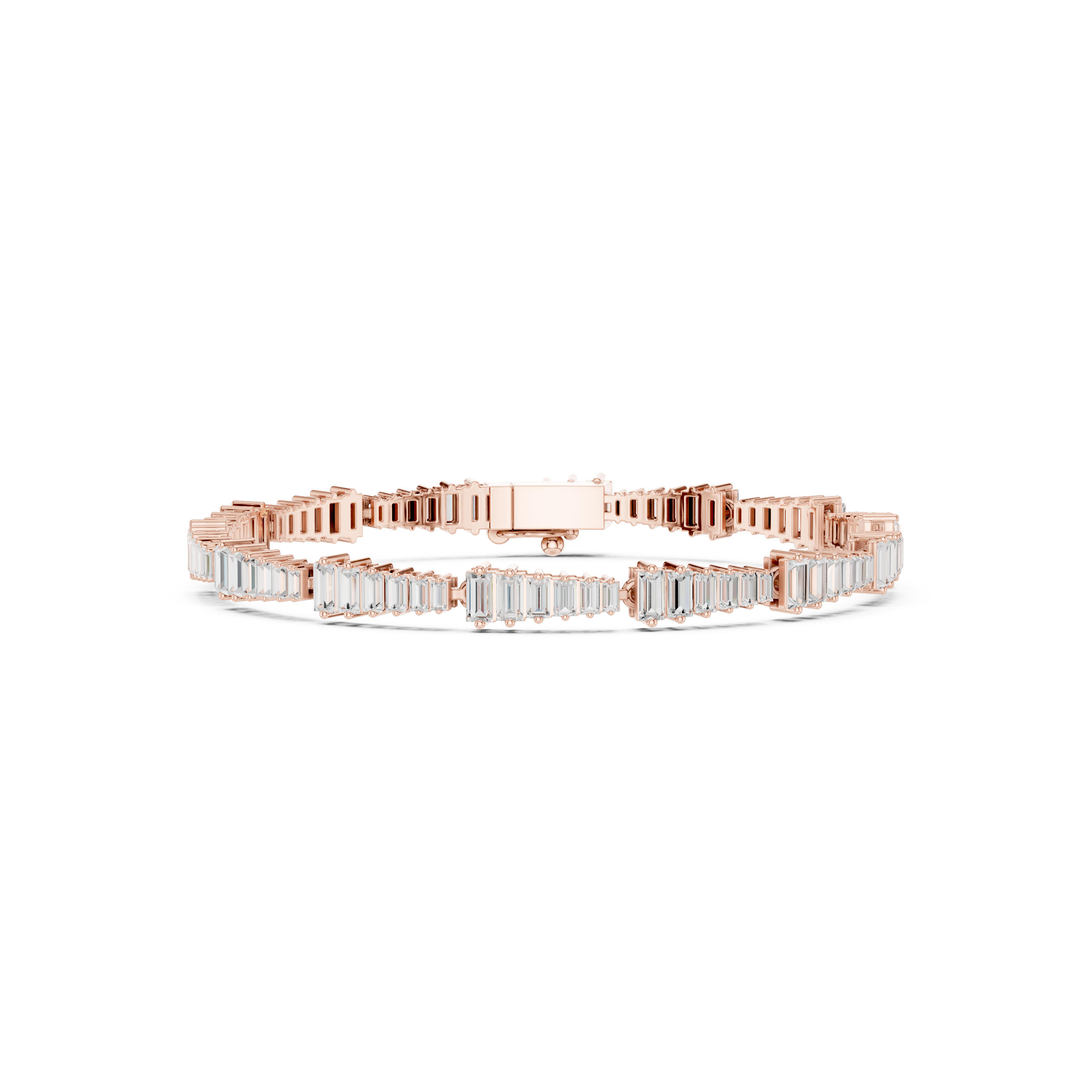 Straight Baguette 3.94 Carat Lab Grown Diamond Bracelet