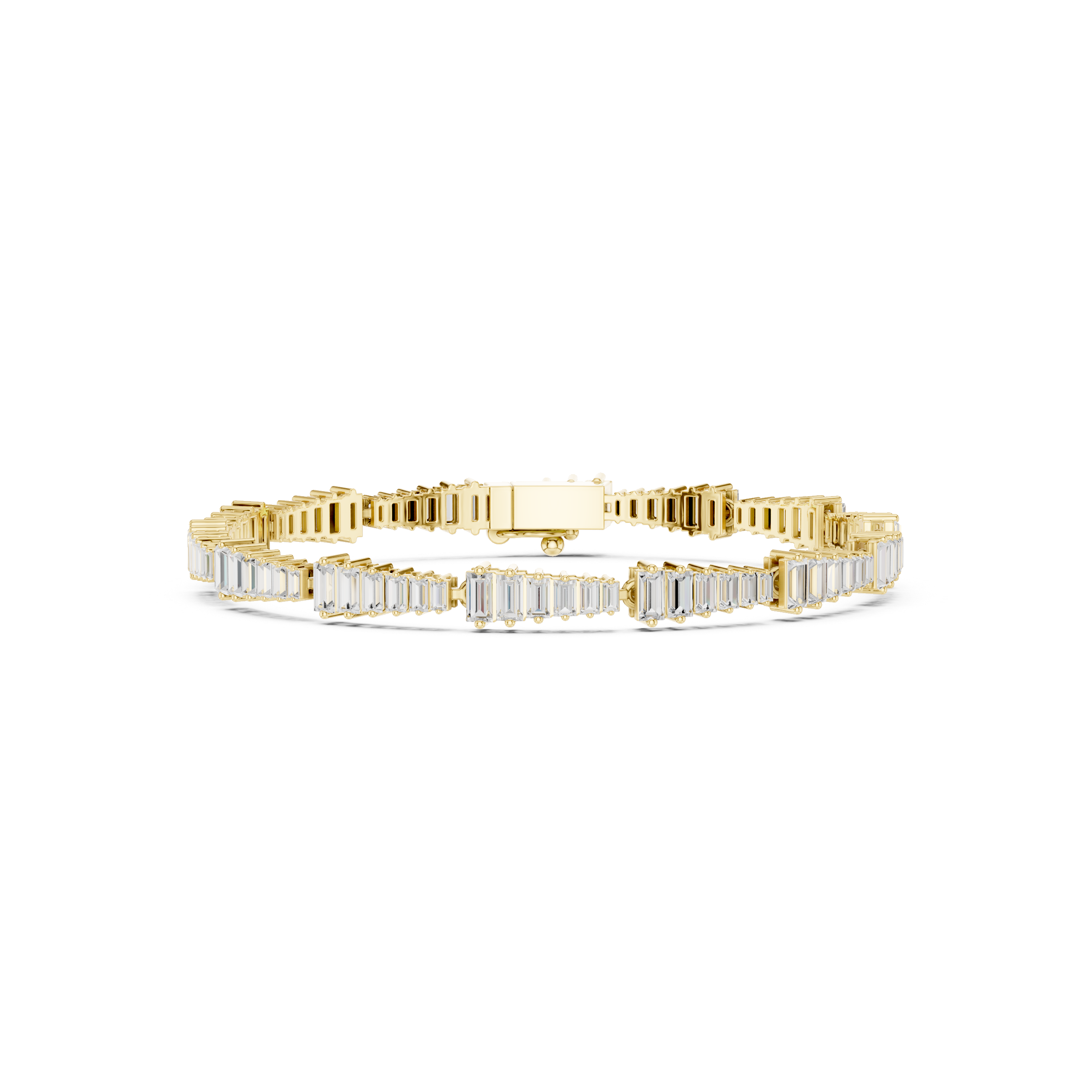 Straight Baguette 3.94 Carat Lab Grown Diamond Bracelet