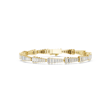 Straight Baguette 3.94 Carat Lab Grown Diamond Bracelet