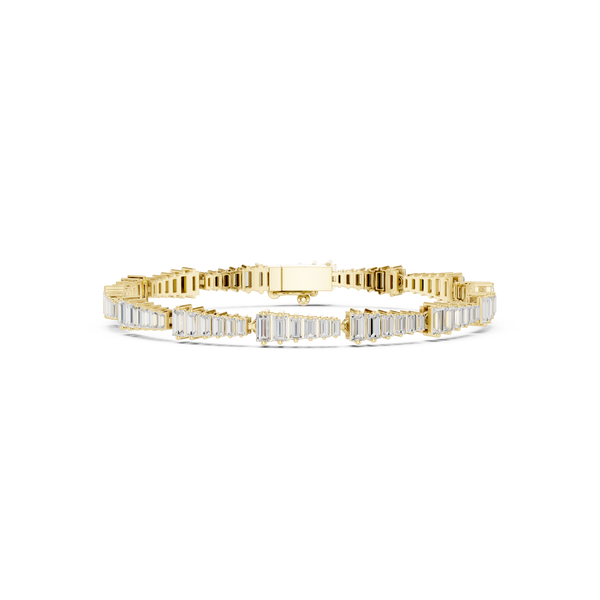 Straight Baguette 3.94 Carat Lab Grown Diamond Bracelet