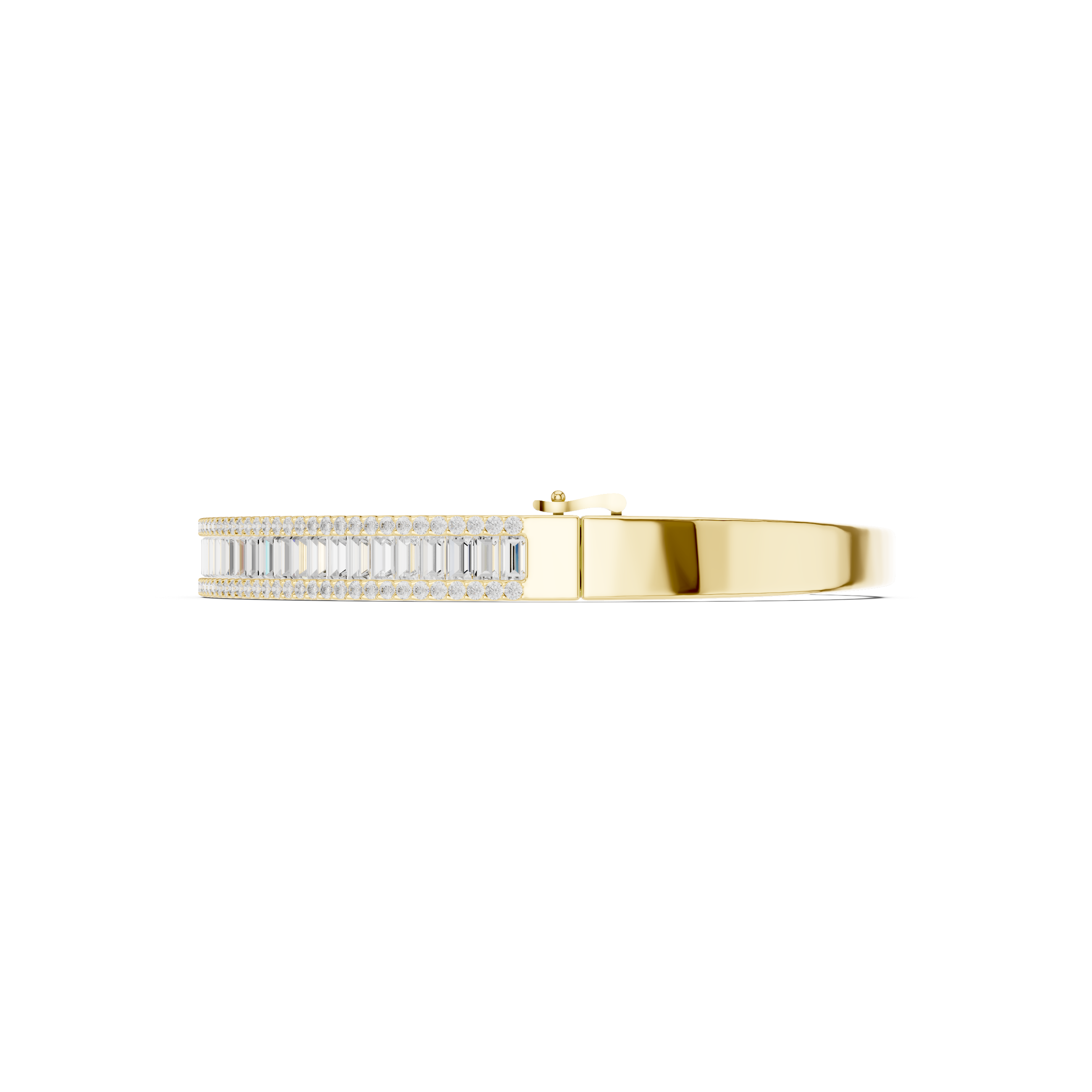 Round Straight Baguette 5.26 Carat Lab Grown Diamond Bracelet