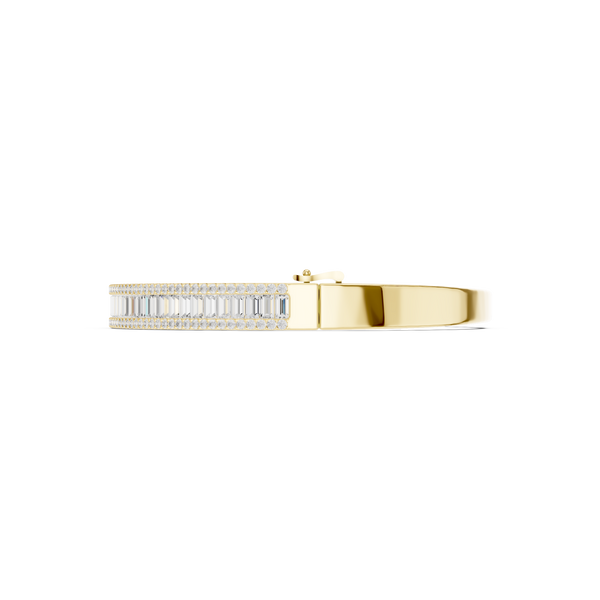 Round Straight Baguette 5.26 Carat Lab Grown Diamond Bracelet