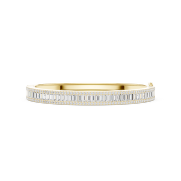 Round Straight Baguette 5.26 Carat Lab Grown Diamond Bracelet