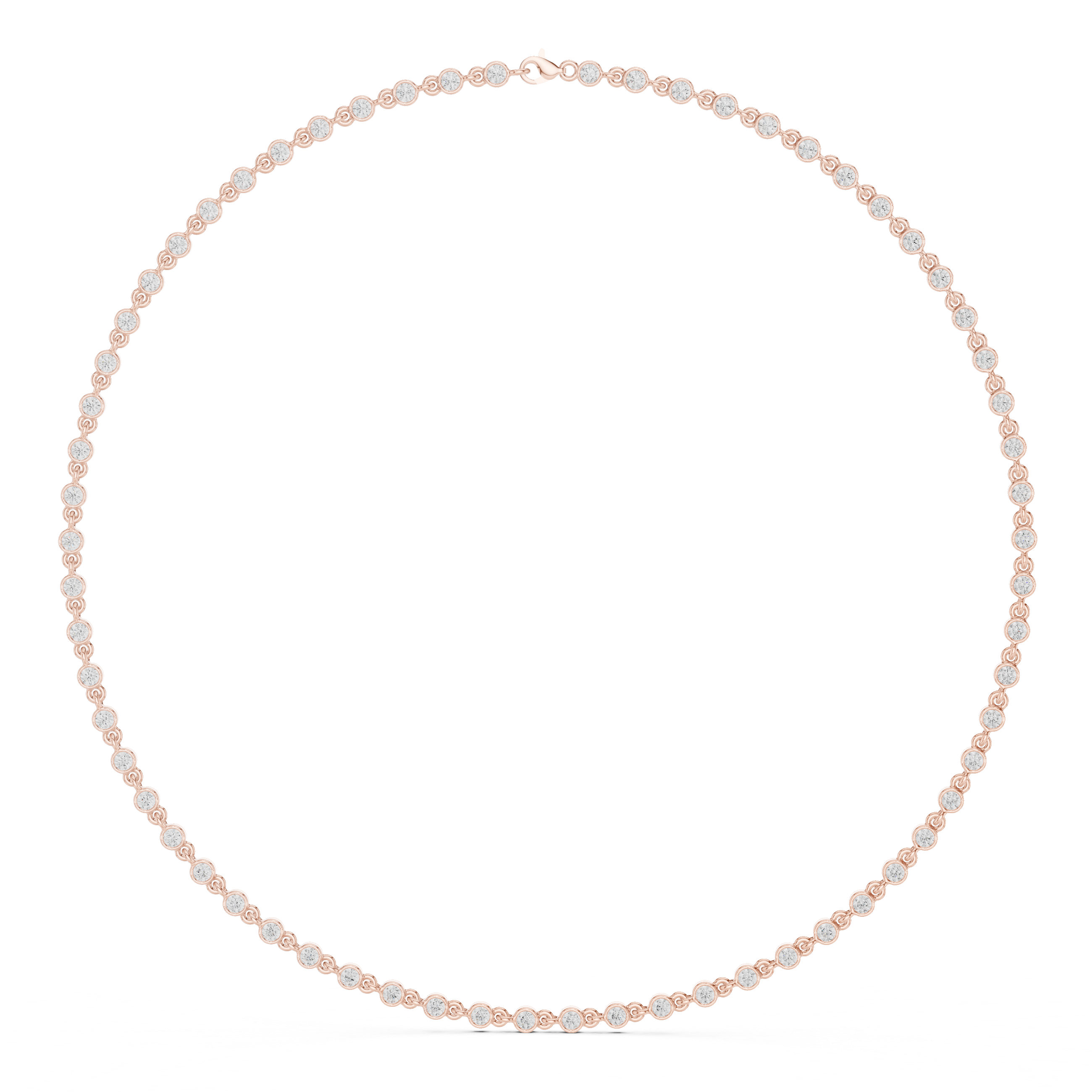 Splendid Circular Diamond Lab Grown Necklace