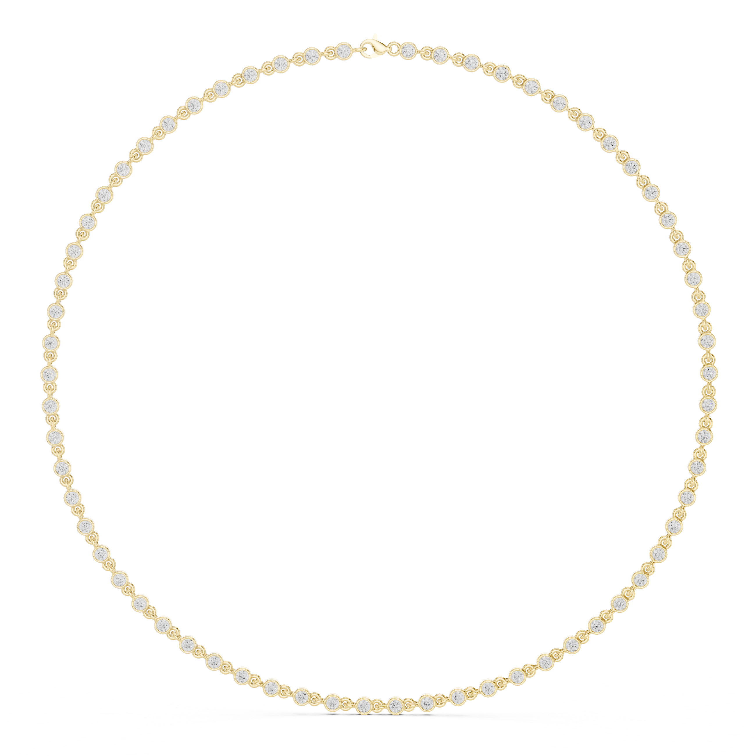Splendid Circular Diamond Lab Grown Necklace