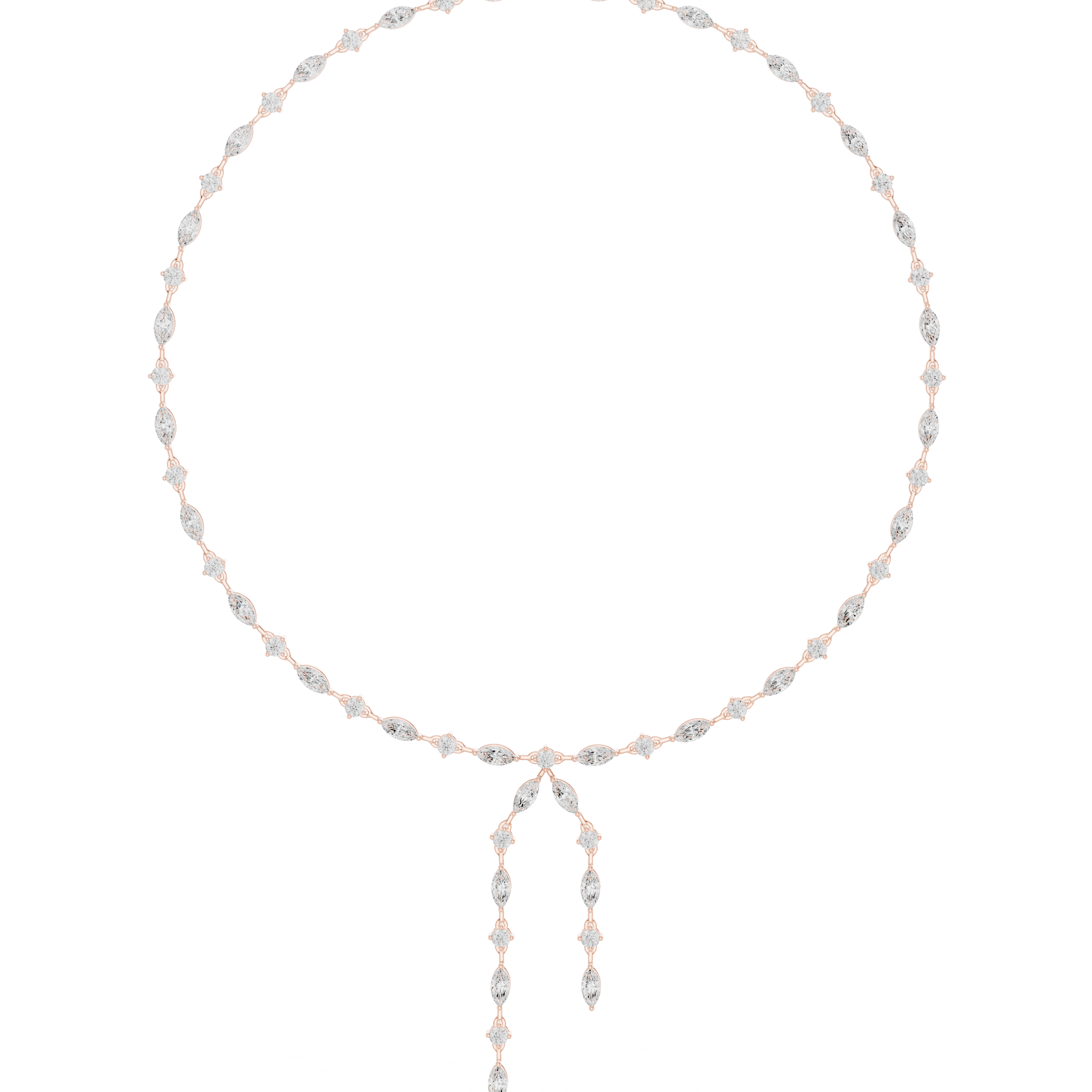 Sublime Classic-Cut Marquise Lab Grown Necklace
