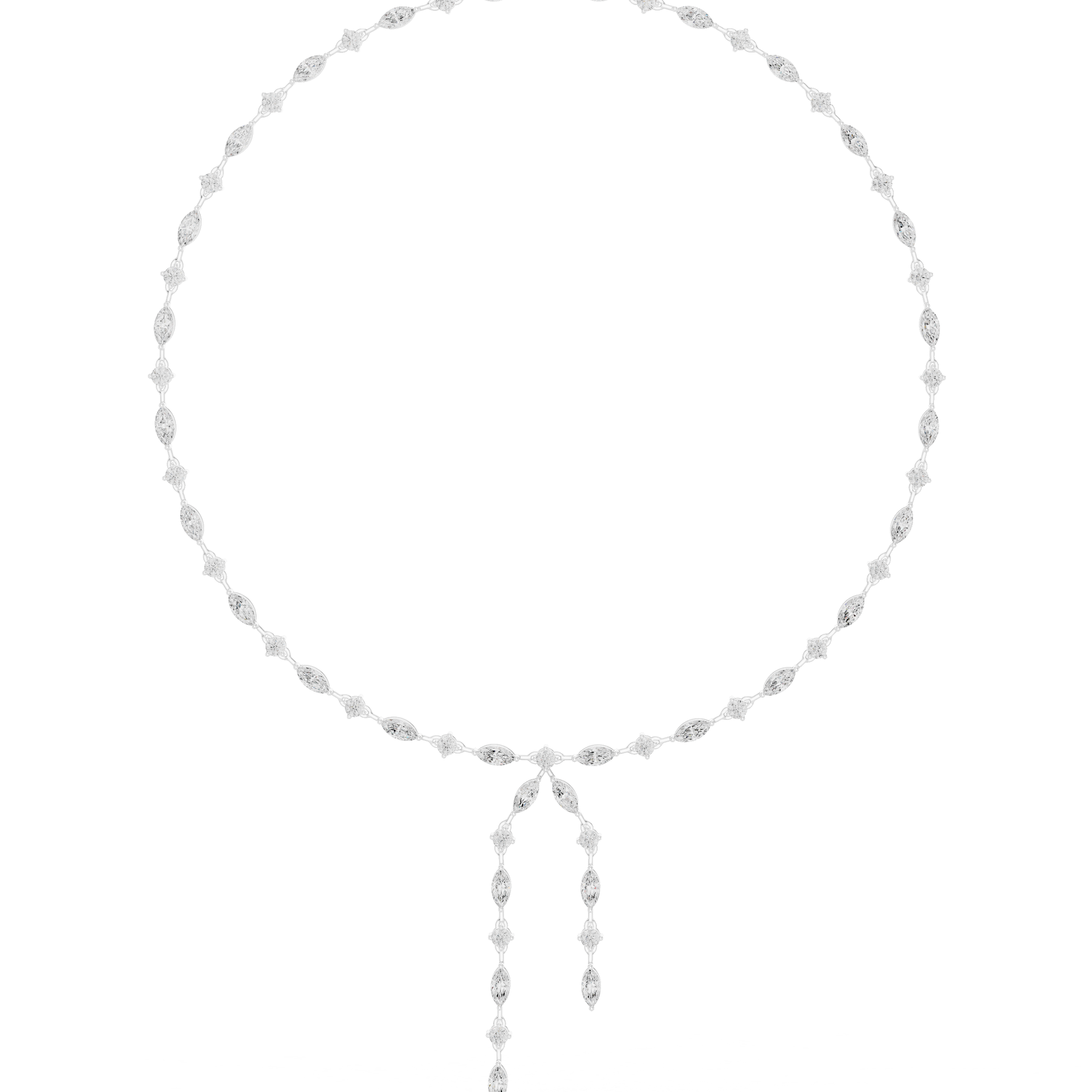Sublime Classic-Cut Marquise Lab Grown Necklace