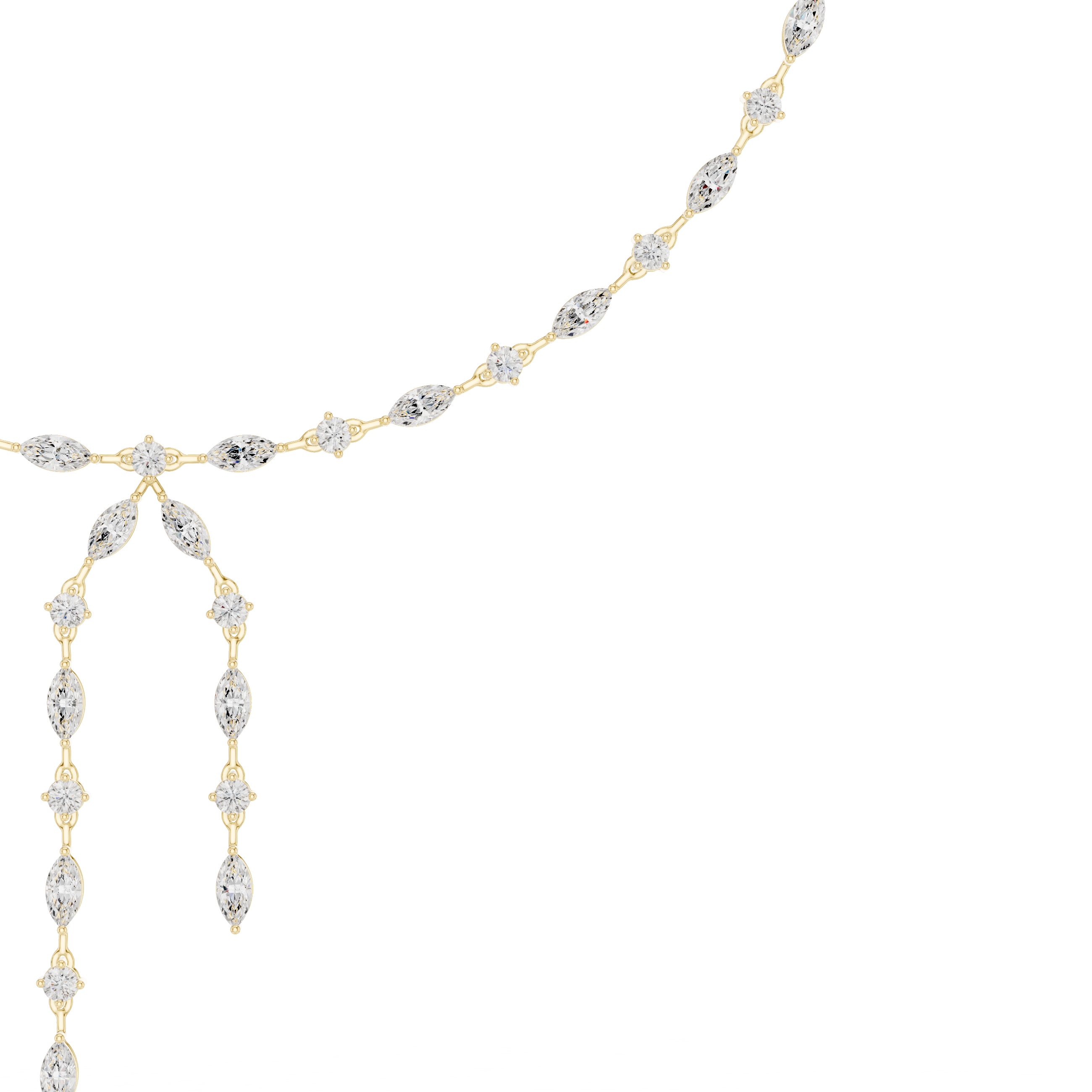 Sublime Classic-Cut Marquise Lab Grown Necklace