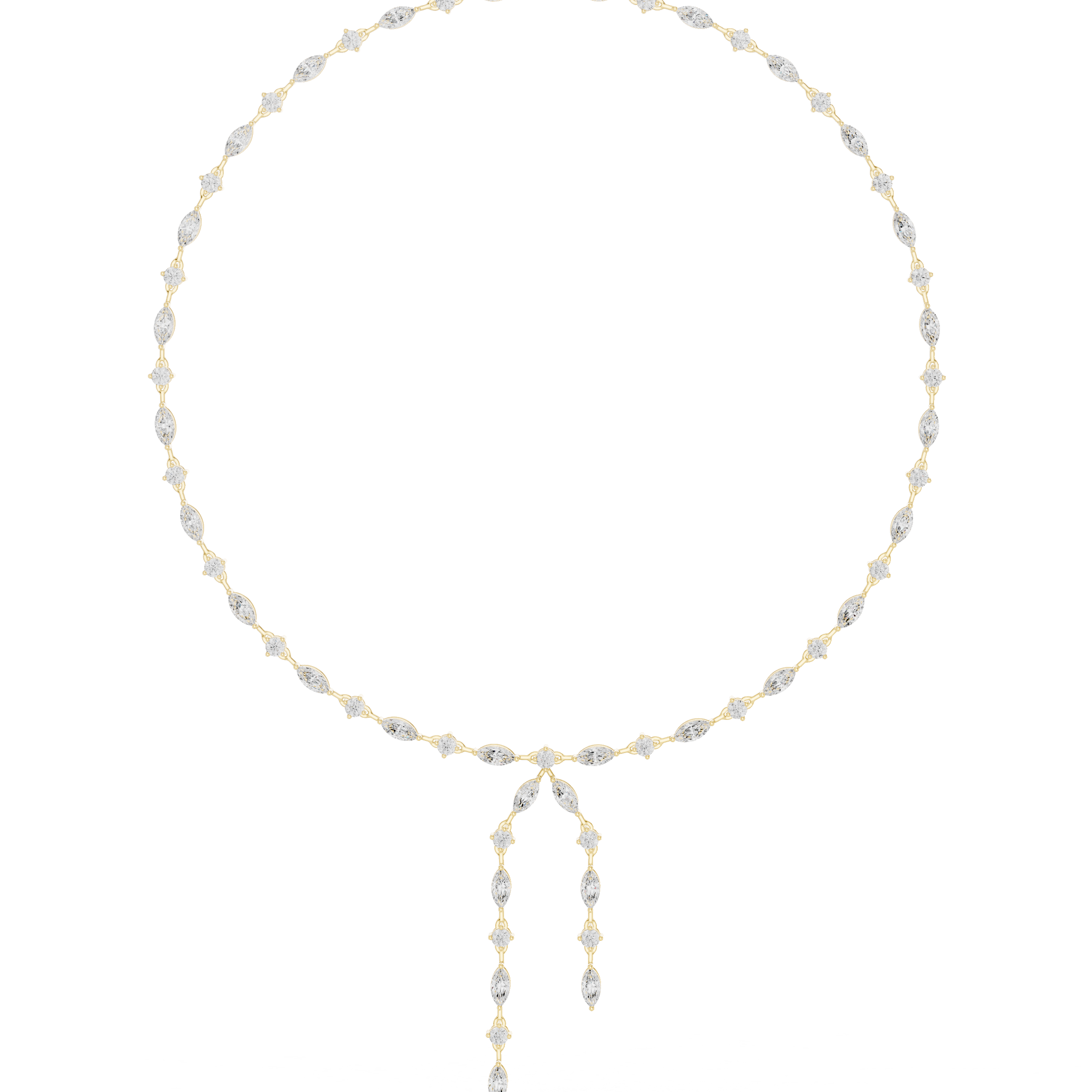 Sublime Classic-Cut Marquise Lab Grown Necklace