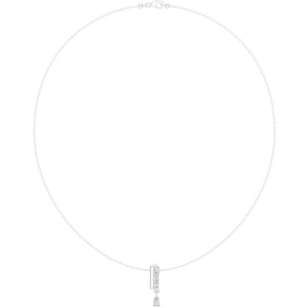 Oval Marquise Baguette Lab Grown Necklace