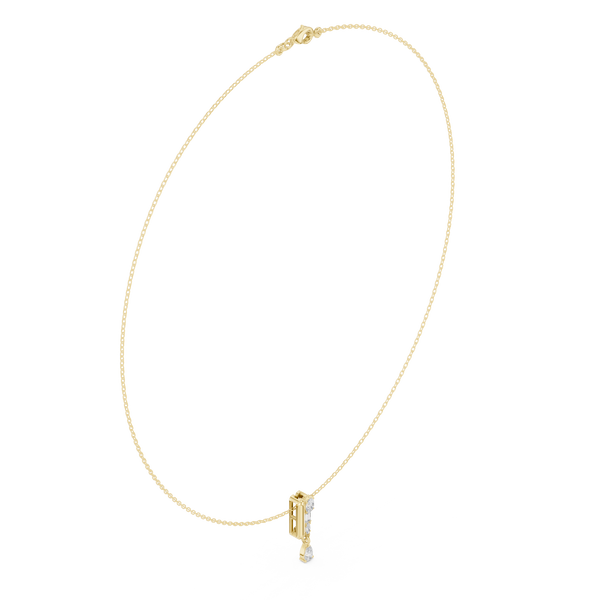 Oval Marquise Baguette Lab Grown Necklace