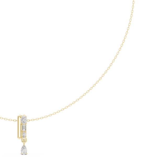 Oval Marquise Baguette Lab Grown Necklace