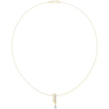 Oval Marquise Baguette Lab Grown Necklace