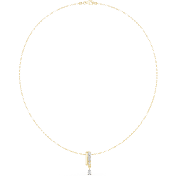 Oval Marquise Baguette Lab Grown Necklace