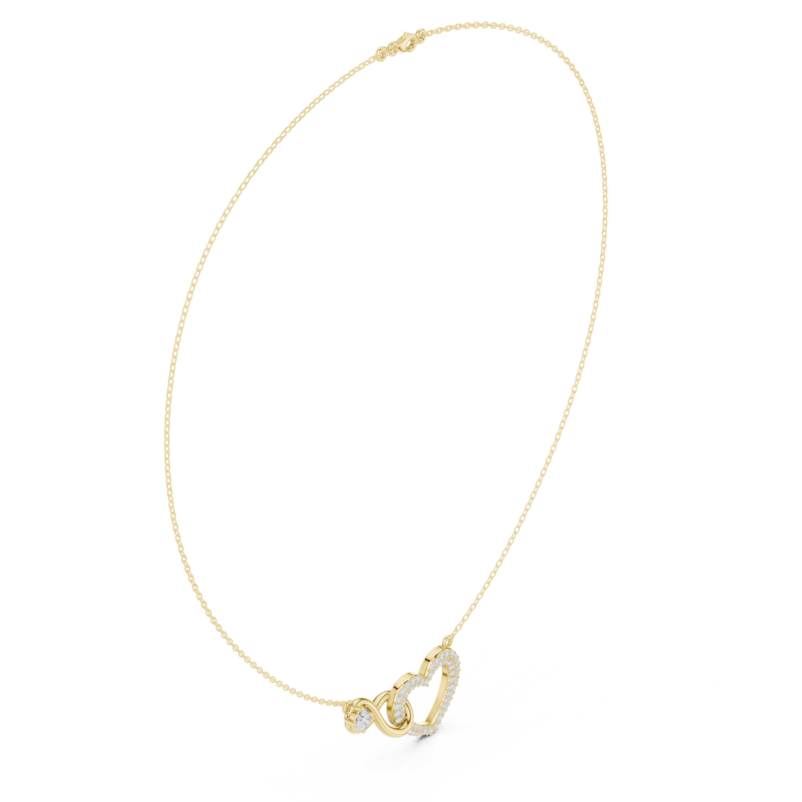 Ethereal Classic-Cut Diamond Lab Grown Necklace