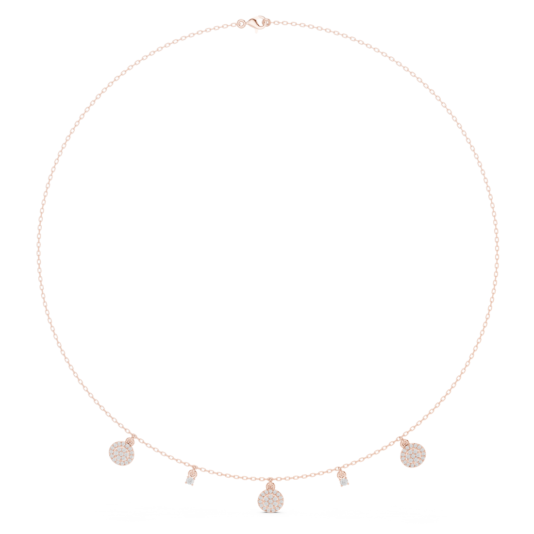 Precious Spherical Diamond Lab Grown Necklace