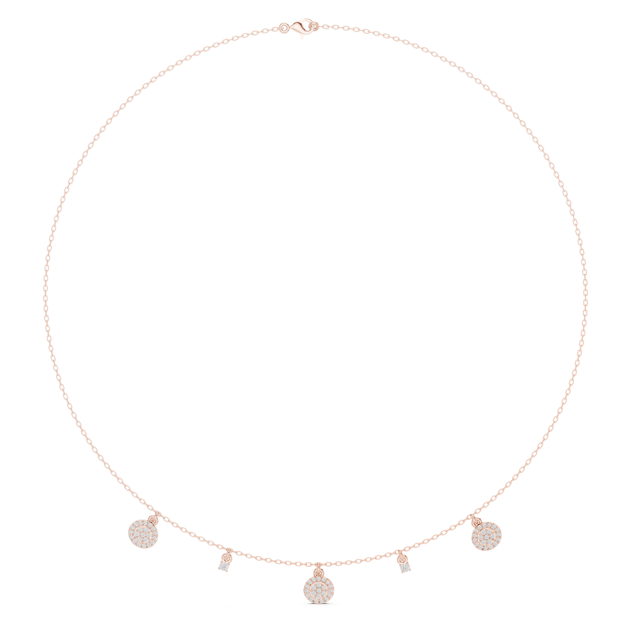 Precious Spherical Diamond Lab Grown Necklace