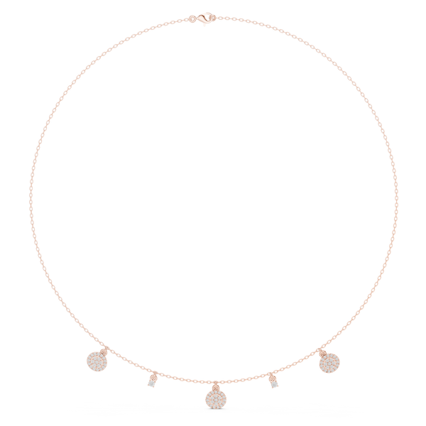 Precious Spherical Diamond Lab Grown Necklace