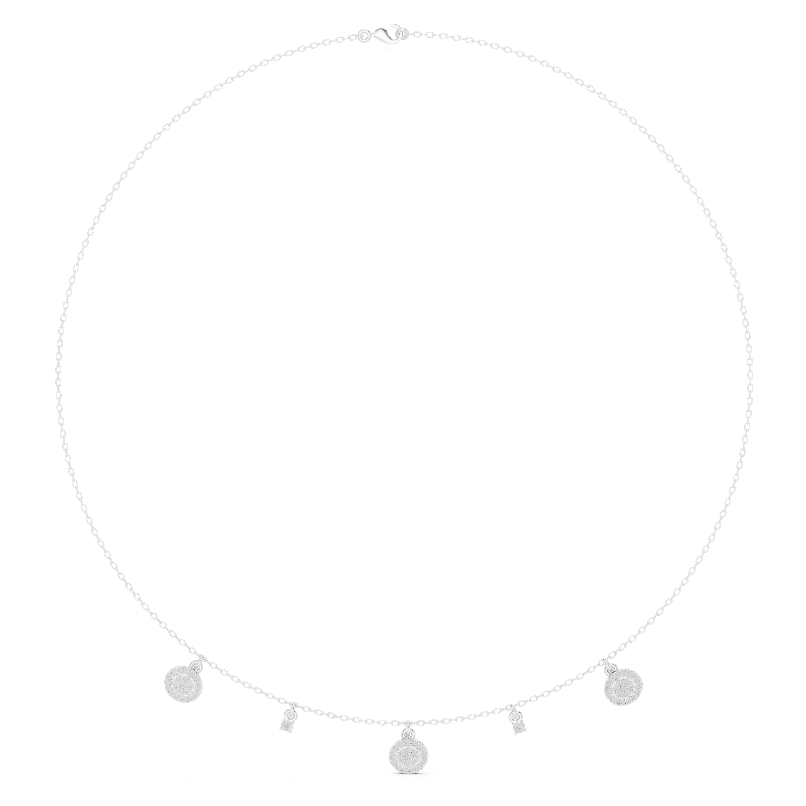 Precious Spherical Diamond Lab Grown Necklace
