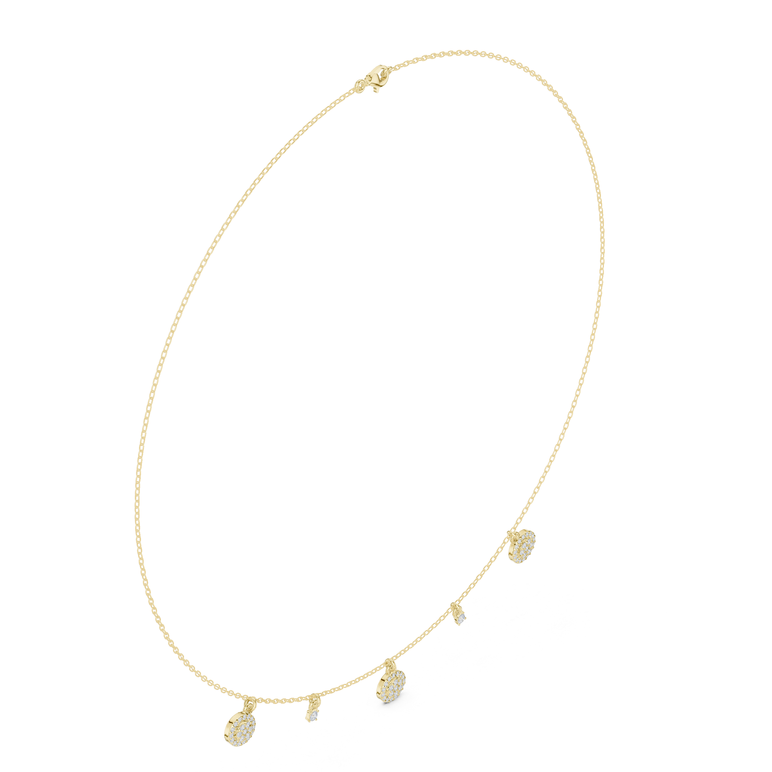 Precious Spherical Diamond Lab Grown Necklace