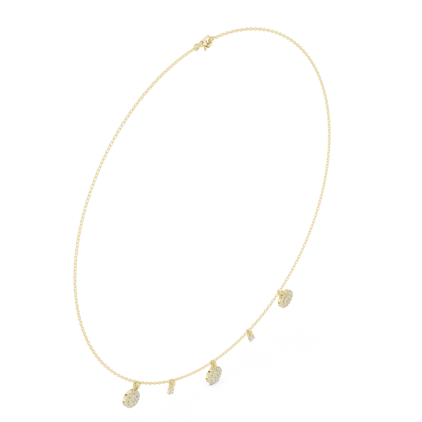 Precious Spherical Diamond Lab Grown Necklace
