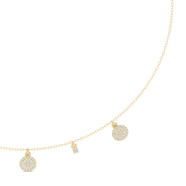 Precious Spherical Diamond Lab Grown Necklace