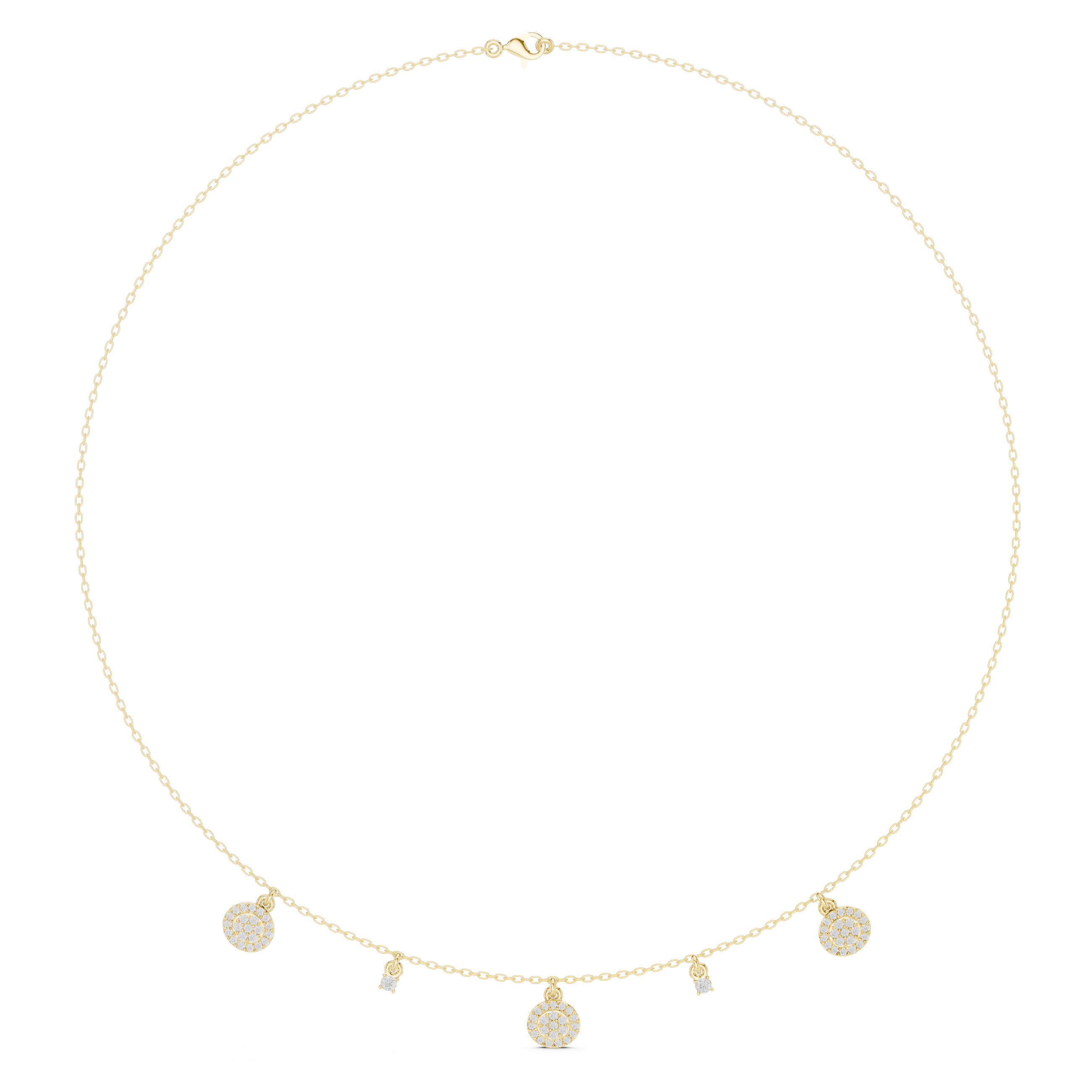 Precious Spherical Diamond Lab Grown Necklace