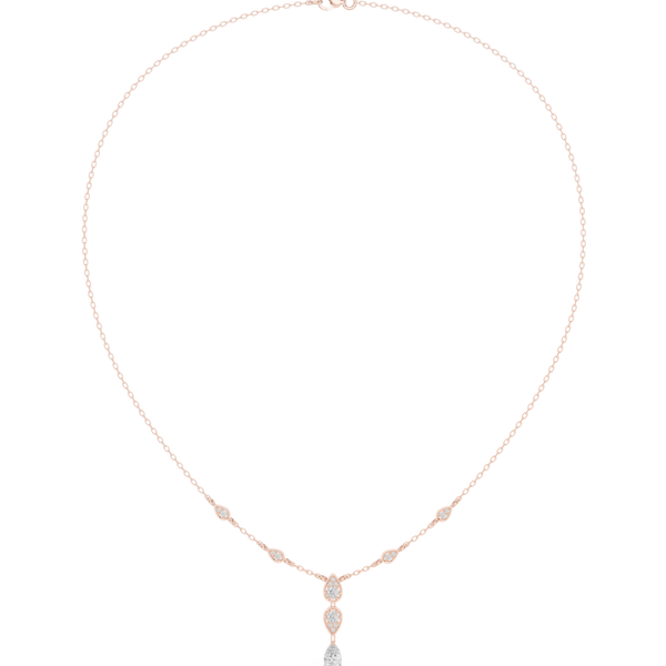 Lavish Classic-Cut Pear Lab Grown Necklace
