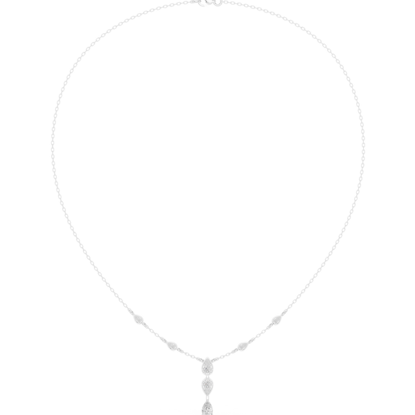 Lavish Classic-Cut Pear Lab Grown Necklace